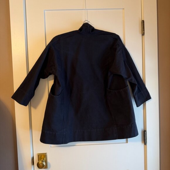 Elizabeth Suzann Clyde Cotton Canvas Jacket in Navy XS - Picture 3 of 9